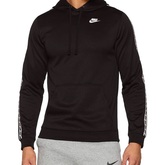 Nike Other - Nike Taping Pullover Hoodie In Black Men’s Size Medium Gently Used
